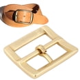 thumbnail image 2 of Hebilla de cinturón de latón, pasador único, barra con extremo, tacón, cuero dorado, accesorios de Hardware para bolsos artesanales, 40x56mm, 2 of 5