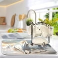 thumbnail image 5 of White Horses Dish Drying Mat, Absorbent Microfiber Pad Protector For Kitchen Counter Top Mat Dish Drainboard 16x18in, 5 of 7
