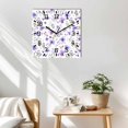 thumbnail image 3 of Purple Spring Floral Wooden Wall Clock Silent Non Ticking, Pastoral Botanical Watercolor Square Wall Clocks Battery Operated, Decor Clock for Home Office, Living Room, Kitchen, 12 Inch, 3 of 9
