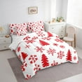 thumbnail image 3 of Manfei Christmas Tree 7-Piece Twin Bedding Sets,Merry Xmas Bedding Comforter Set,Red Snowflake Sheet Sets For Girl,Luxury Bedroom Decor, 3 of 8