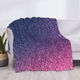 thumbnail image 3 of Uemuo Violet Glitter Printed Throw Blanket for Couch, Fluffy Fuzzy Blankets for Bed, Sofa, Cozy Flannel Faux Fur Blanket-40"x30", 3 of 6
