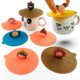 thumbnail image 2 of Tapas de silicona para tazas, tapas de silicona para tazas de vidrio con dibujos animados, tapas de silicona para tazas de vidrio, tapas antipolvo reutilizables para tazas, 2 of 3
