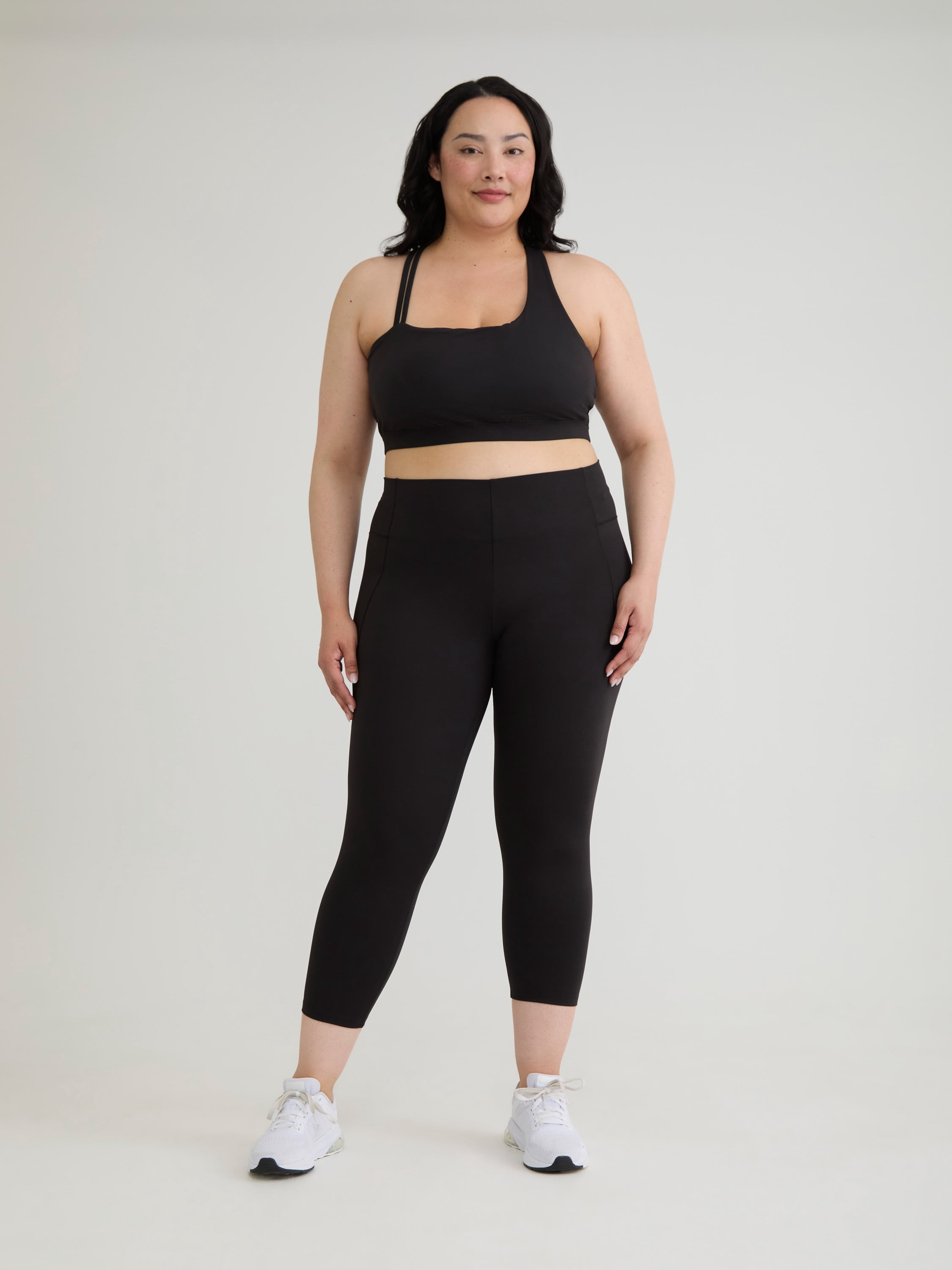 Avia Women's and Women’s Plus SoftSculpt One Shoulder Sports Bra, Sizes XS-4X