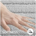 thumbnail image 5 of OEAKAY Bathroom Rug, Ultra Soft Absorbent Bath Rug for Bathroom, Premium Microfiber Shag Bath Mat, Non-Slip Bath Rug Machine Washable (16"x24", Light Gray), 5 of 7