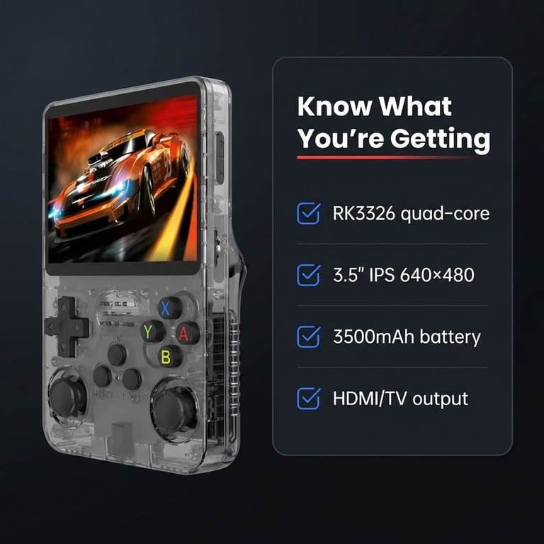 Old Arcade R36S 128GB Handheld Game Console, 50+ Emulators, for