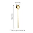 thumbnail image 6 of YWIYIUD 2PCS 5.2inch Coffee Tea Spoons Long Handle, Stainless Steel Round Dessert Spoons, Stainless Steel Plated Coffee Spoons for Sugar Dessert Cake Stirring Teaspoons, 6 of 8