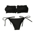 thumbnail image 1 of Women Swimwear Sets Strap-Free Backless Bra Triangle Panties, 1 of 4