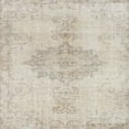 thumbnail image 1 of Ahgly Company Indoor Square Contemporary Light French Beige Brown Abstract Area Rugs, 3' Square, 1 of 6