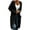 Black, variant on Dellytop Women's Cable Knit Open Front Pocket Long Sweater Cardigans