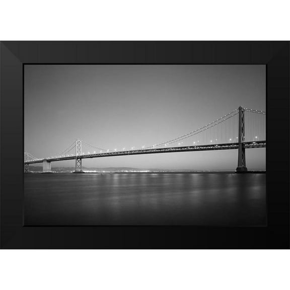 Highsmith, Carol 14x11 Black Modern Framed Museum Art Print Titled - San Francisco-Oakland Bay Bridge at Dawn