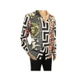 thumbnail image 5 of Mens Stacy Adams Medallion Lion Print Sports Shirt Stage Singer 4951 Gray Multi, 5 of 11