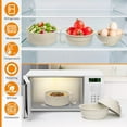 thumbnail image 4 of Microwave Ramen Bowl,Ramen Noodles Bowls,Happon 3 in1 40oz Ramen Bowl Set with Lid,Ramen Bowl Set with Chopsticks, Spoon, Fork, Ramen Noodle Cooker for Dorm, Home, Office (Beige), 4 of 8