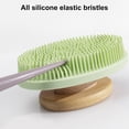 thumbnail image 4 of Washranp 2Pcs Soft Silicone Body Scrubber Shower Brush,Bamboo Handheld Cleansing Massage Skin Brush Gentle Exfoliating and Lather Well, 4 of 5