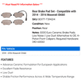 thumbnail image 2 of Rear Brake Pad Set - Compatible with 2014 - 2016 Maserati Ghibli 2015, 2 of 2