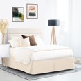 thumbnail image 4 of Empyrean 14" Microfiber Bed Skirt Tailored Drop Dust Ruffle, Cream Beige, Full, 4 of 4