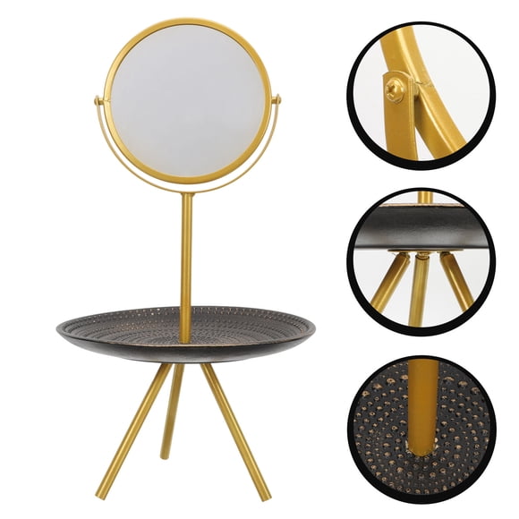 OULII mirror for dresser Tabletop Vanity Mirror Gold 1Pack Adjustable Angle Women