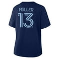 thumbnail image 3 of Women's Fanatics Thomas M-ller Navy Vancouver Whitecaps FC Name & Number V-Neck T-Shirt, 3 of 3