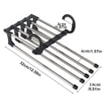 thumbnail image 2 of Hanger for Pants Multiple Storage Rack Stainless Steel Fold Convenient Organizer for Pants Sheets Trouser Clothes Shirts Towels, 2 of 7