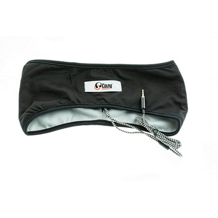 Open Air Headphones Speakers - CozyPhones Sleep Headphones & Travel Bag , Lycra Cool Mesh Lining and Ultra Thin Speakers. Perfect for Sleeping, Sports, Air Travel, Meditation and Relaxation - BLACK