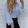 thumbnail image 2 of Women's Elegant Leopard Print V-Neck Top Chic Comfortable, 2 of 4