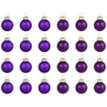 thumbnail image 2 of Northlight 2-Finish Glass Ball Christmas Ornaments - 1" (25mm) - Purple - 24ct, 2 of 8