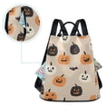 thumbnail image 5 of FORMRS Women's Travel Backpack Purse Anti-Theft Hidden Pockets Casual Shoulder Bag, Beige Halloween Pumpkin, 5 of 7