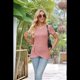thumbnail image 5 of Blusas Lisas de Cuello Redondo y Corta para Mujer, 2025, Nuevas Blusas Holgadas de Verano, Lindas, Rosas, XXL, 5 of 10