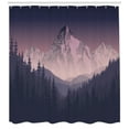 thumbnail image 3 of Ambesonne Northwoods Shower Curtain, Foggy Mountain Range, 69"Wx84"L, Dark Purple Grey Mauve, 3 of 3