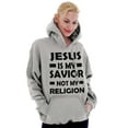 thumbnail image 3 of Jesus Is My Savior Not My Religion Unisex Plus Fleece Graphic Hoodie Brisco Brands 3X, 3 of 5