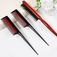 thumbnail image 6 of OPALESQUE 3 Pcs Hair Teasing Comb Set,Nylon Triple Comb and Boar Bristle Teaser Brushes for Women and Men styling Thick Fine Hair Styling, 6 of 7