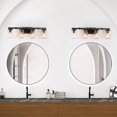 Araphi 4Light Brushed Brown Rust Black Bathroom Vanity Light with