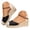 Black, variant on Espadrilles Wedge Sandals for Women Closed Toe Slip on Beach Shoes Buckles Ankle Strap Dress Sandal with Arch Support Black 9