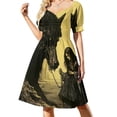thumbnail image 1 of Vestido de manga corta de los Hermanos Grimm, mundos de cuentos de hadas oscuros desviados, ropa de fiesta, vestido de noche para mujer, 1 of 8