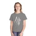 thumbnail image 3 of Effete Feline Claw Marks Scratch Youth Midweight Tee, 3 of 3