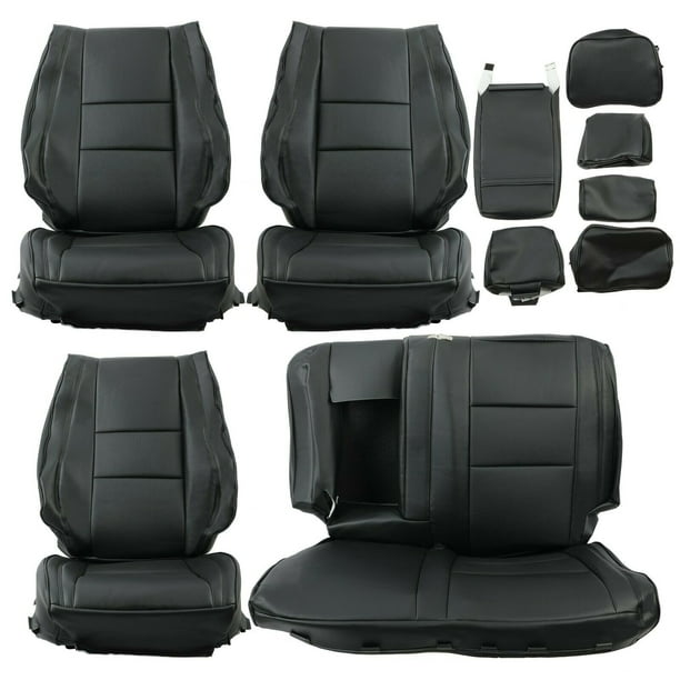 For 2018 2019 Jeep Grand Cherokee Laredo Front Rear Black Seat Covers Kit New Com - 2008 Jeep Grand Cherokee Laredo Seat Covers