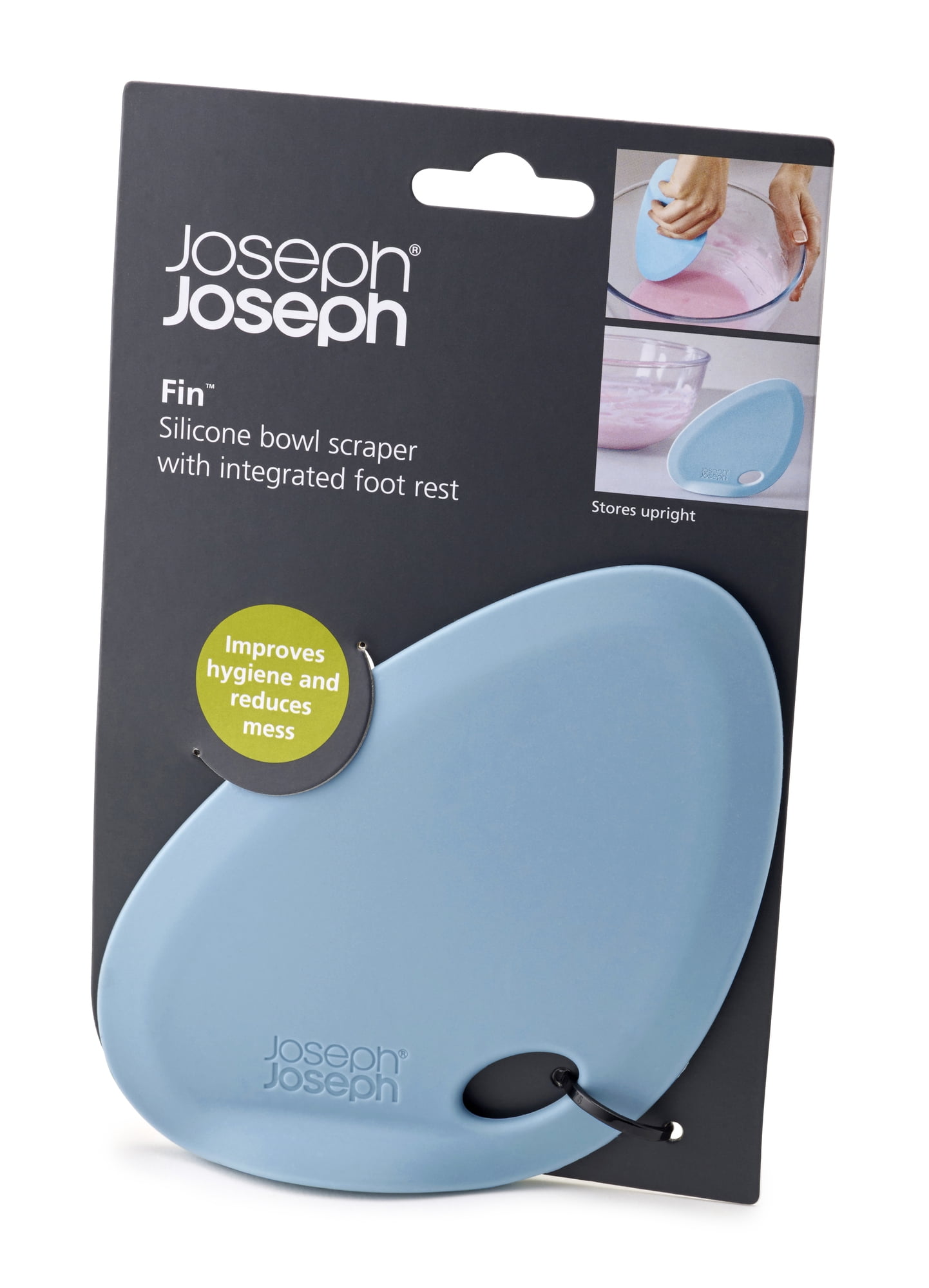 Joseph Joseph Fin Silicone Bowl Scraper Blue