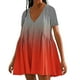 thumbnail image 1 of Puntoco Vestido De Manga Corta Con Cuello En V, Vestido De Verano De Manga Corta De Color Sólido Para Mujer Naranja Xl, 1 of 4