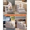 thumbnail image 5 of Dog Stairs for Small Dogs,17.5" H,4-Step Dog Steps for High Bed Couch and Sofa,Pet Stairs for Dogs and Cats Climbing with Non-Slip Bottom and Washable Cover,Light Grey, 5 of 7