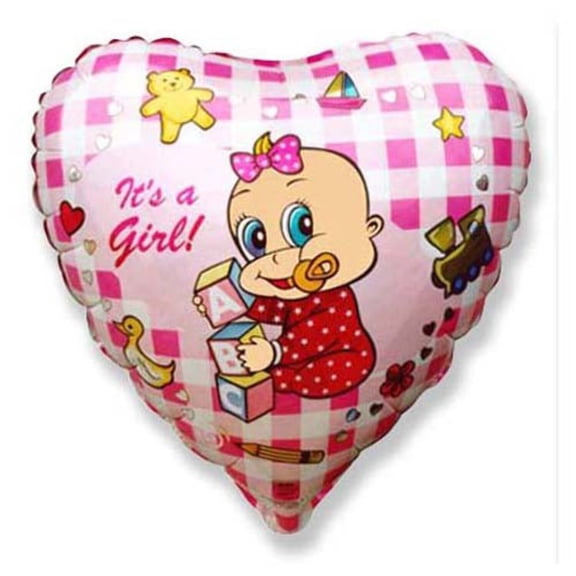 18 inch Baby Girl Play Foil Mylar Balloon - Party Supplies Decorations