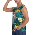 thumbnail image 3 of Haiem Men's Hawaiian Style Print Tank Tops Summer Sleeveless Cut Off Workout T-Shirts Fitness Vest Athletic Undershirts-X-Large, 3 of 8