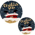 thumbnail image 7 of SKYSONIC 2 pcs Christmas Santa Claus Funny Pot Holders Trivets, Heat Resistant Trivets,Winter Chimney Snow Cotton Thread Weave Mats for Hot Pads Pans Pot Bowl Teapot, 7 of 7