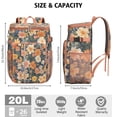 thumbnail image 3 of Travel Cooler Bag - Pioneer Flower Floral Print Pattern Camping Beer Cooler Backpack with Bottle Opener- Waterproof Insulated Picnic Backpacks - Cooler Bag for Beach, 3 of 6