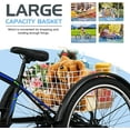 thumbnail image 4 of Lilypelle Adult Mountain Tricycle, 7 Speed Three Wheel Bike, 24/26/27.5 Inch Adults Trikes for Seniors with Shopping Basket, Exercise Men's Women's Tricycles, 4 of 8