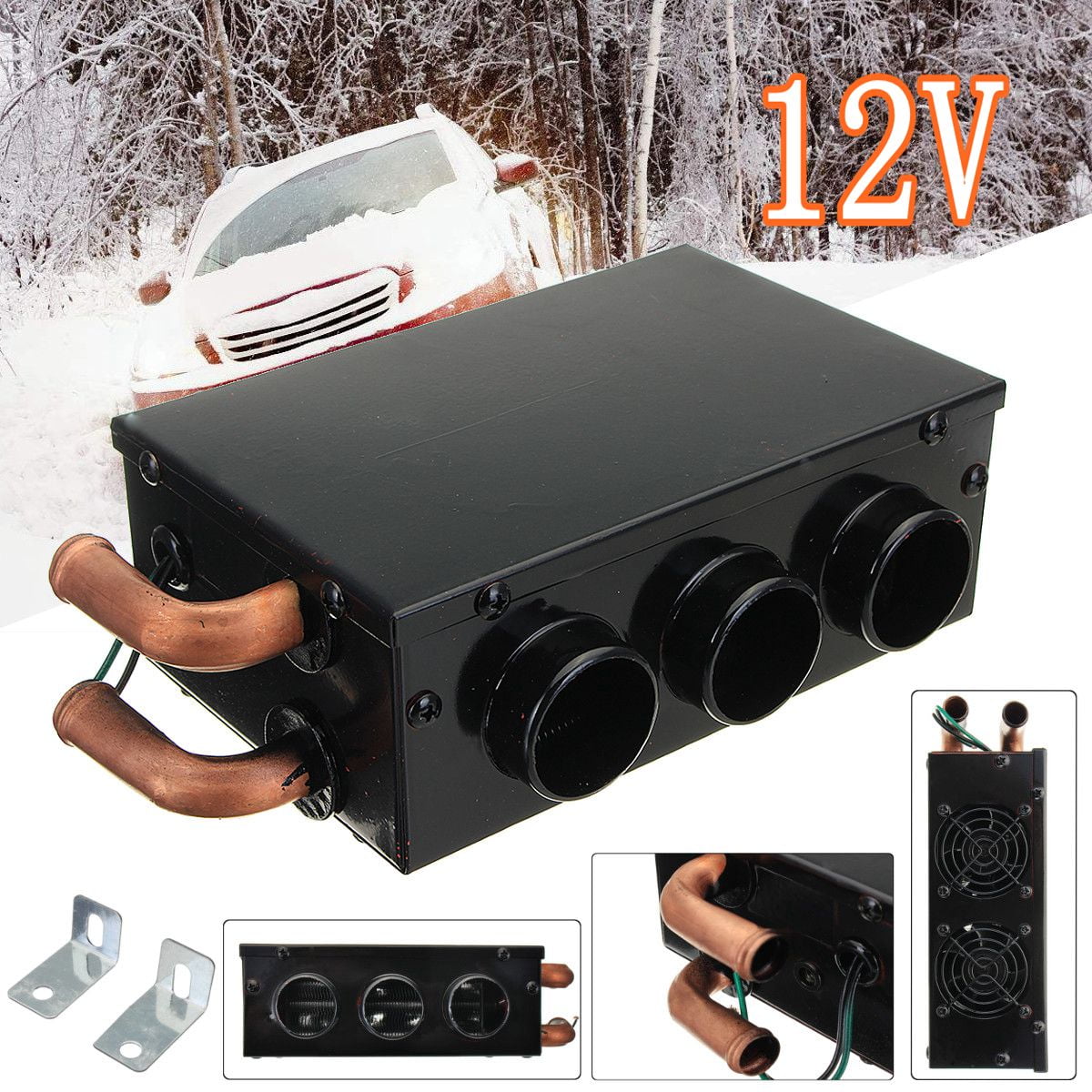 Grtsunsea 12V 3 Hole Auto Heater Portable Car Vehicle