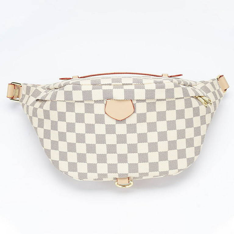 White Checkered Bum Bum style bag(belt bag). New without tags.