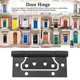 thumbnail image 3 of Bisagra De Puerta, Bisagras De Puerta Negras Bisagra A Tope Oculta Para Armarios Para Puertas Para Armarios, 3 of 7