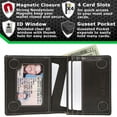 thumbnail image 2 of ID Stronghold "Waltlet" Unisex Bifold Leather RFID Blocking Wallet, Black, 2 of 5
