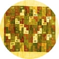 thumbnail image 1 of Ahgly Company Indoor Round Solid Yellow Modern Area Rugs, 8' Round, 1 of 4