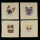 thumbnail image 4 of Patrón de Los Gatos Retro Mano Paño de Teñido a Mano DIY Tela Costura Artesanía 15x1 Baoblaze Tejido, 4 of 8