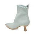 thumbnail image 5 of XYD Women Pointed Closed Toe Side Zipper Denim Boots Kitten Low Heels Ankle Booties Dress Casual Party Shoes Size 12 Light Blue, 5 of 6